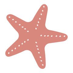 Illustration of a Pink Starfish