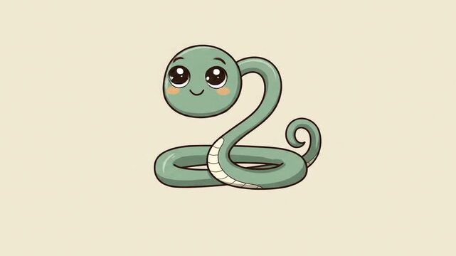 Cute cartoon snake illustration