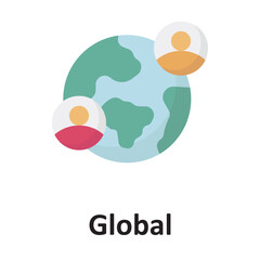 Global connection, Vector Icon which can easily modify or edit