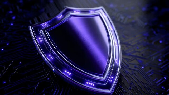 Technology Network Security Shield Protects Data