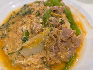 Stir-Fried Thai-Style Sukiyaki with Beef.