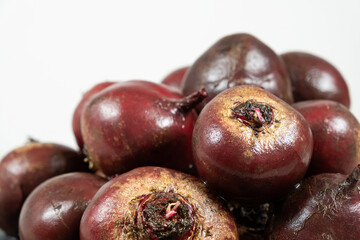 Organic Red Beetroot Vegetable Unpeeled and Uncut