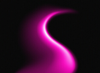 Glowing Pink Arc on Black