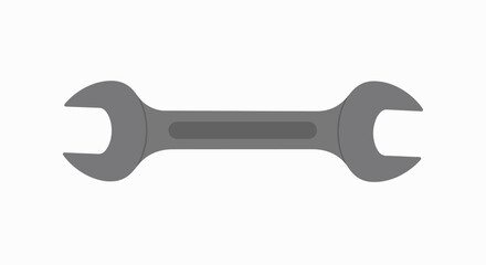 Gray adjustable wrench illustration.