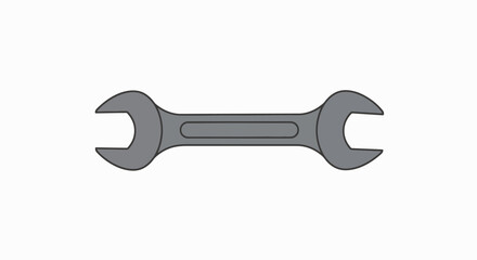 A simple illustration of a double-ended open-jaw wrench on a white background.