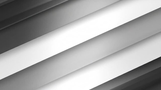 Monochromatic Abstract Background with Diagonal Stripes and Subtle Shadows in Shades of Gray and White Minimalist Geometric Design for Modern Backdrop