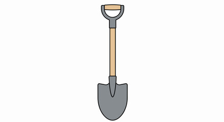Naklejka premium Simple illustration of a shovel.