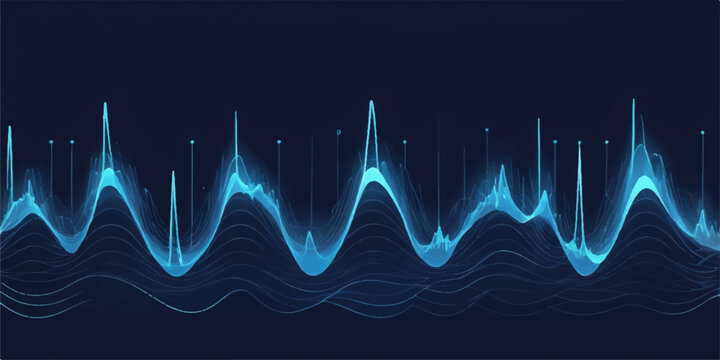 Digital medical display showing a vibrant green line illustrating the rhythmic pulse of a heartbeat on an EKG monitor, a visual representation of health