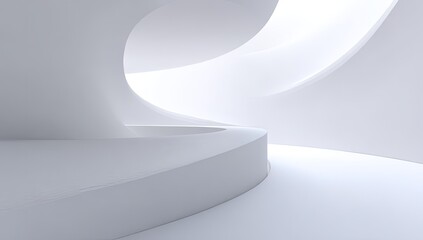 Abstract white architectural interior