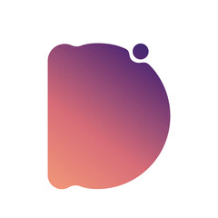Abstract Liquid Letter D Logo, Fluid Letter D Logo Design, liquid style, Vibrant Gradient D 