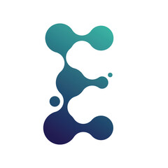 Abstract Liquid Letter E Logo, Fluid Letter E Logo Design, liquid style, Vibrant Gradient E