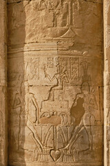 Dendera, Egypt- August 13, 2025: Hypostyle Hall in Dendera temple Egypt, Hathor Temple, Dendera, Egypt