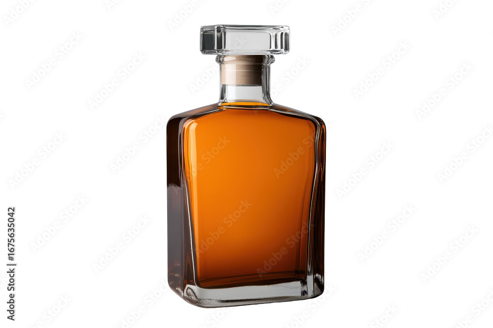 Poster elegant amber aftershave bottle with transparent background showcasing a refined design suitable for