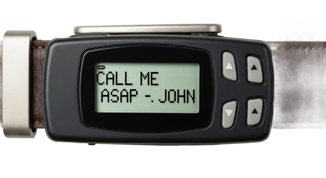 Urgent Message Belt Pager Device Display