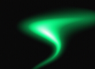 Glowing Green Swirl on Black