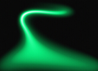 Glowing Green Swirl on Black