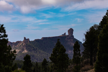Fototapeta premium View of Roque Nublo in the island of Gran Canaria, Spain.