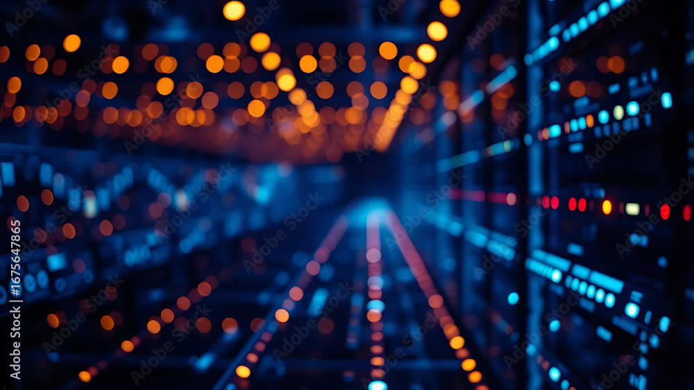 Aufkleber abstract technology background data flow network connection concept digital technology grid glowing