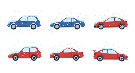 Colorful car illustrations showcasing different vehicle styles and designs.