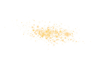 Magic shining yellow dust. Powder dust light. Fine, shiny dust bokeh particles fall off slightly. Fantastic shimmer effect.