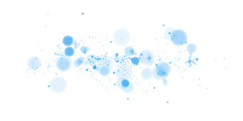 Magic shining blue dust. Powder dust light. Fine, shiny dust bokeh particles fall off slightly. Fantastic shimmer effect.