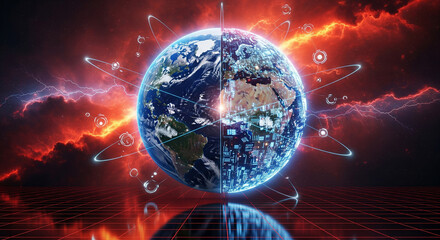 Global Digital Earth Network Visualization