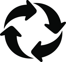 Obraz premium Circular arrows flow diagram cycle rotation