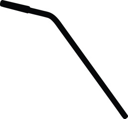 straw bend silhouette vector illustration