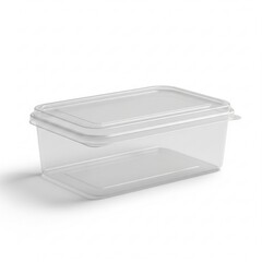 white plastic container on white background