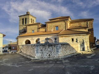 Church of San Pedro in Pino del Rio with stone facade, Palencia
