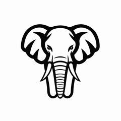 Striking elephant vector illustration showcasing power and majesty as graphic symbol silhouette