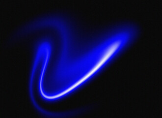 Abstract Blue Swirl on Black A Dynamic Light Effect