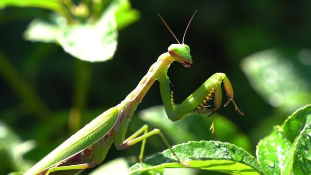 green praying mantis