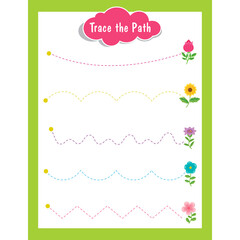 Trace the path worksheet activity for kids page 11