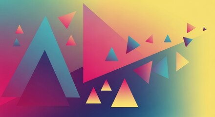 Abstract Geometric Shapes with Gradient Background.