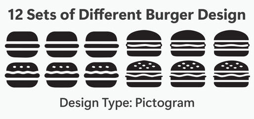 Burger Pictogram Vector Collection