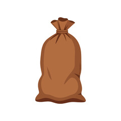 A simple, illustrated depiction of a rustic, tied sack.