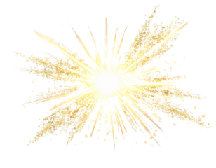 Golden Christmas Sparkle Burst, Radiant Glow, Transparent PNG