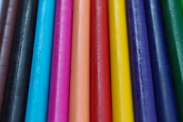 Close up of colored pencil texture