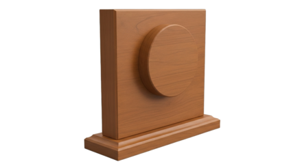 Wooden Plaque Award Circular Design Presentation Stand