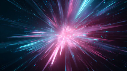 Fototapeta premium Neon Frame Light Explosion Wallpaper