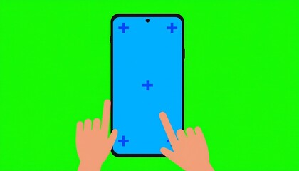Smartphone screen touch interaction graphic