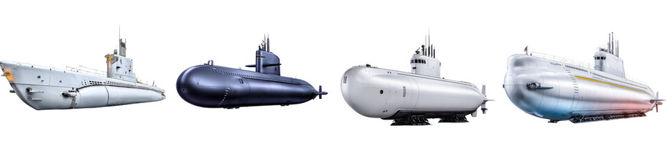 Diverse Collection of Submarines Featuring Different Designs and Styles for Underwater Exploration and Defense