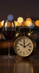 themes of evening, relaxation, time, celebration, or a cozy urban lifestyle.