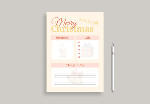 Merry Christmas Holiday Planner To-Do List