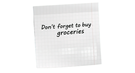 Grocery Shopping Reminder Note Pad