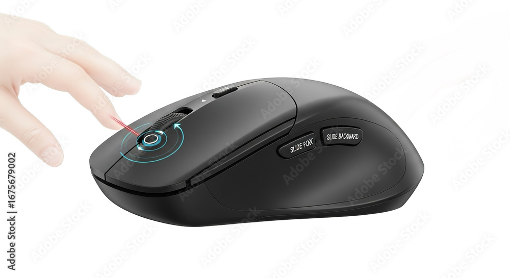 Poster wireless computer mouse hand interaction technology