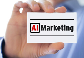AI Marketing - slogan printed on business card