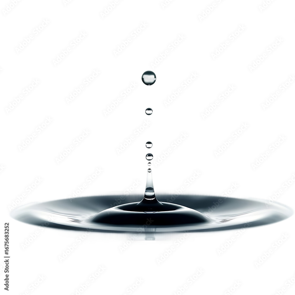 Poster water drop design element set isolated on white background