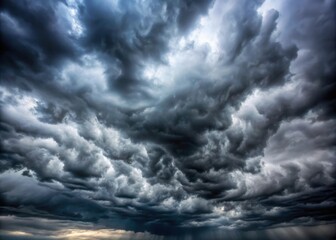 Obraz premium dense gray clouds cover the sky with a dramatic mood